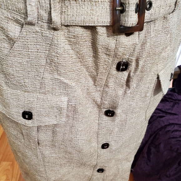 Blue Les Copains Textural Pencil Skirt - Picture 4 of 4